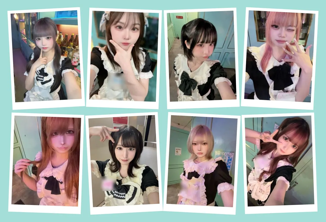 みらぱれのメイドさんたちの写真コラージュ